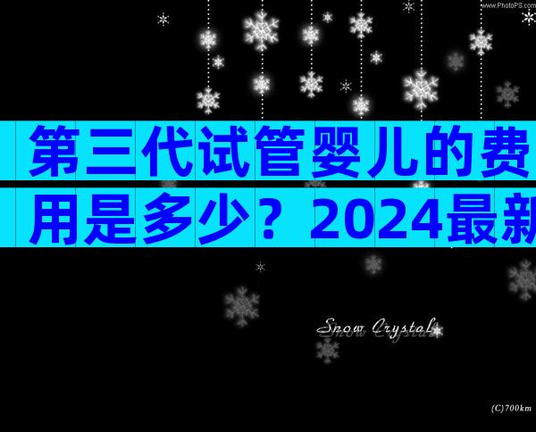 第三代试管婴儿的费用是多少？2024最新数据