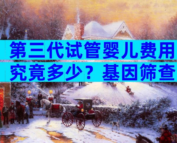 第三代试管婴儿费用究竟多少？基因筛查开销占比大