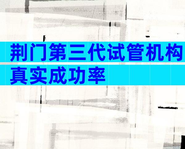 荆门第三代试管机构真实成功率