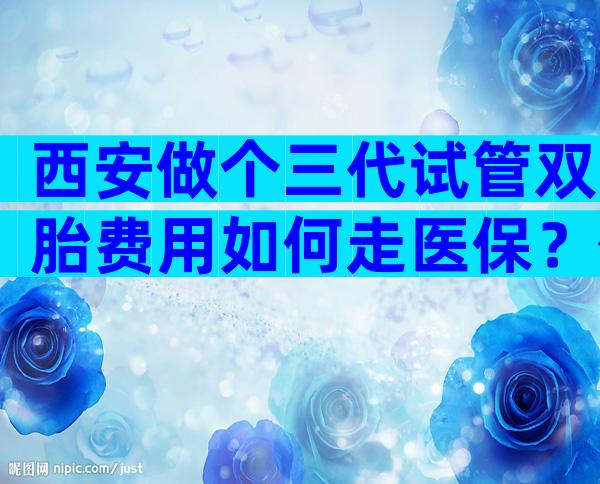 西安做个三代试管双胎费用如何走医保？价格公布做到心中有数！