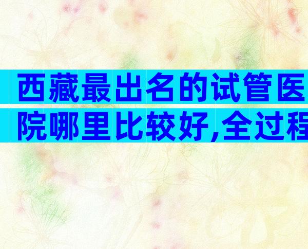 西藏最出名的试管医院哪里比较好,全过程遭罪吗