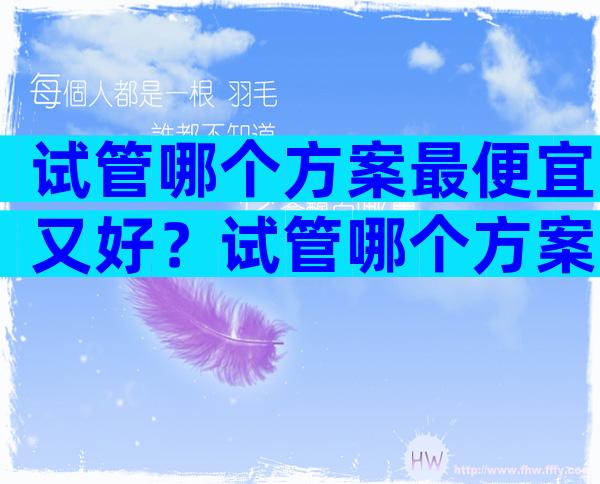 试管哪个方案最便宜又好？试管哪个方案最便宜又好的？