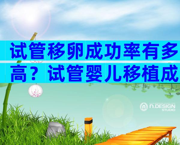 试管移卵成功率有多高？试管婴儿移植成功率是多少？