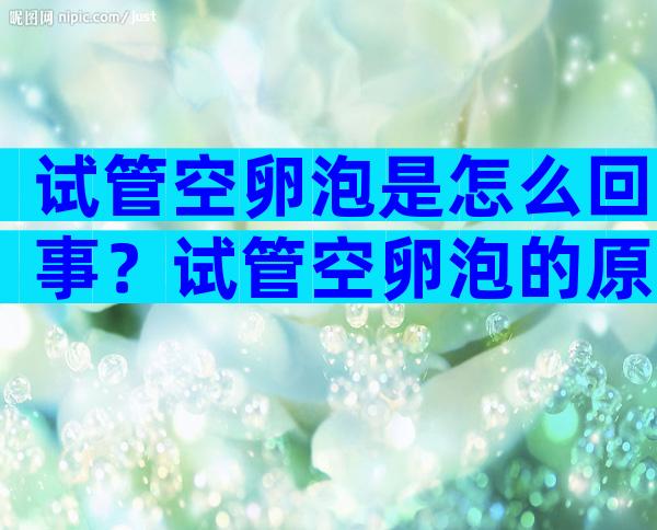 试管空卵泡是怎么回事？试管空卵泡的原因及治疗建议！