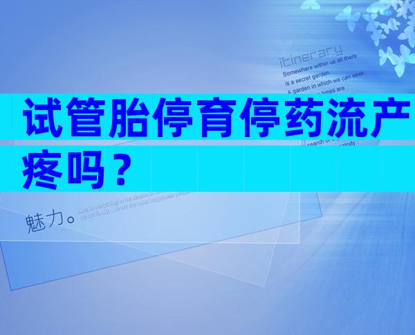 试管胎停育停药流产疼吗？