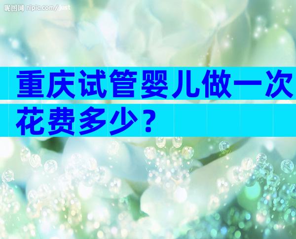 重庆试管婴儿做一次花费多少？