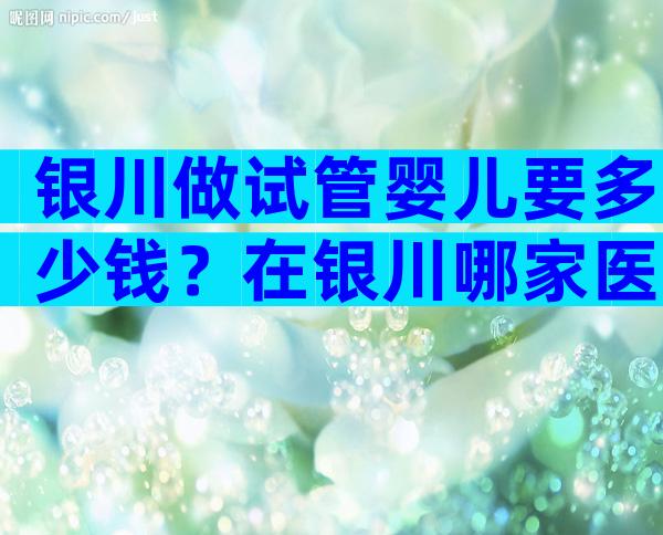 银川做试管婴儿要多少钱？在银川哪家医院做试管好？