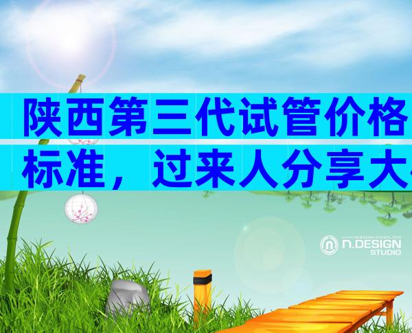 陕西第三代试管价格标准，过来人分享大概要准备10万