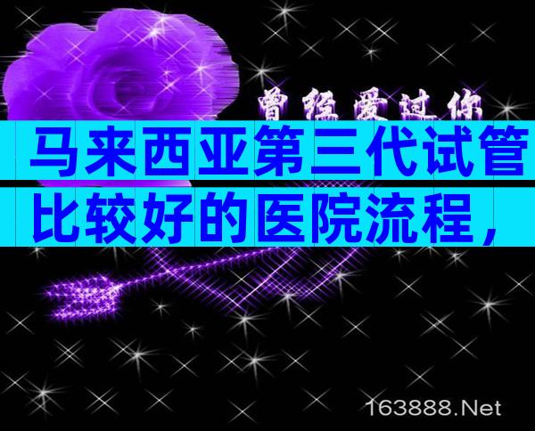 马来西亚第三代试管比较好的医院流程，附试管排名清单